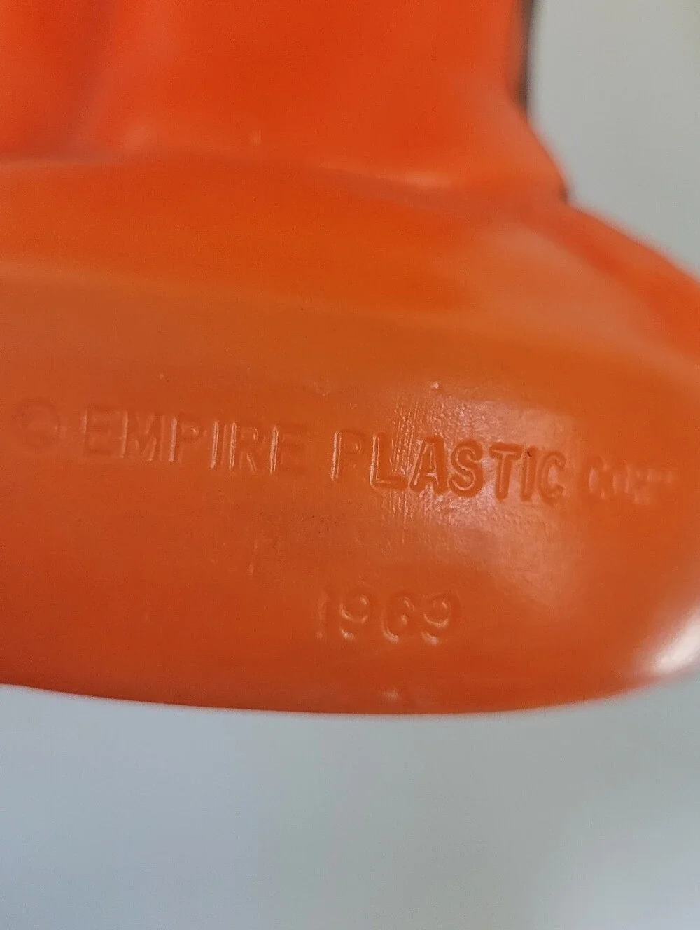 Empire Halloween 1969 Jack-O-Lantern Scarecrow Orange Black Blow Mold Plastic